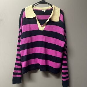 Jodifl Striped Collar Sweater
